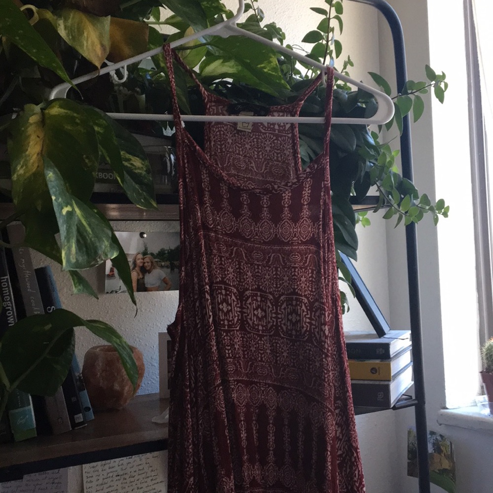 Maroon/red flowy Free People dress